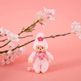 Monchhichi Cherry Blossom Keychain Charm