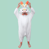 Pokemon Scorbunny Kids Costume Kigurumi Jumpsuit