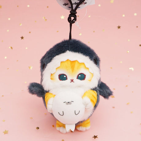 Shark cat plush, Mofusand Cat Plush, Mofusand cat plush keychain ,Mofusand shark cat plush, cat stuffed animal 