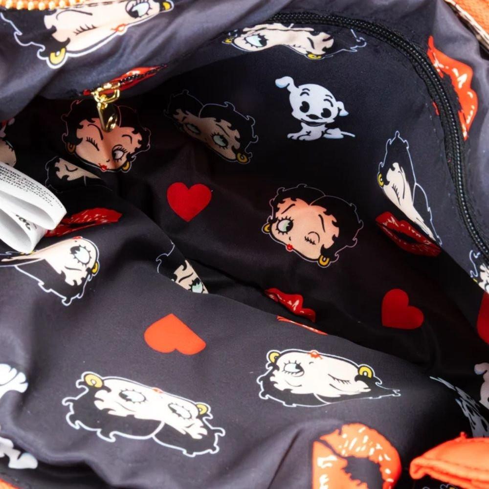 Whatever! Makes You Happy x Betty Boop Padded Nylon Baguette w/ Webbing Strap