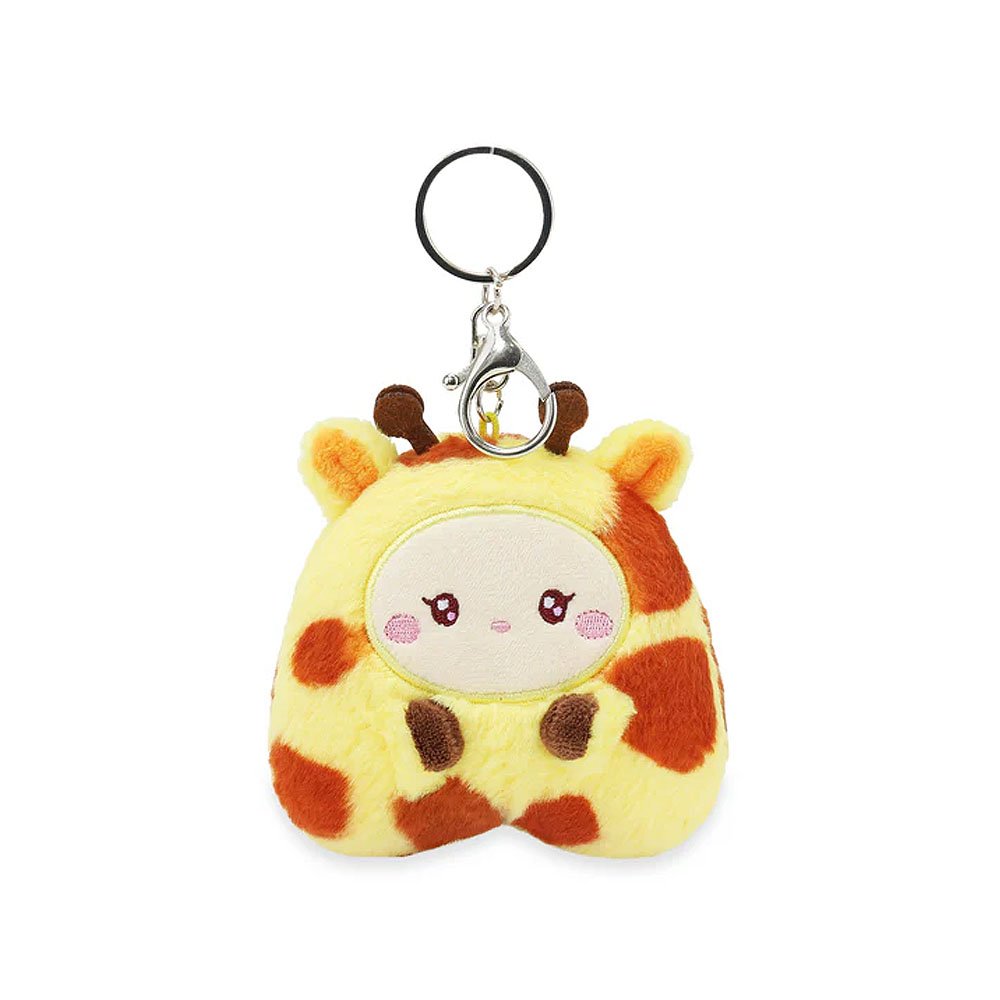 Anirollz Miniz Giraffe Bunniroll Plush Charm Keychain