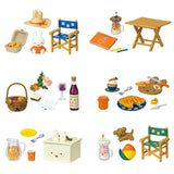 Collection of Miffy miniature toys including furniture, food items, and animals on a white background