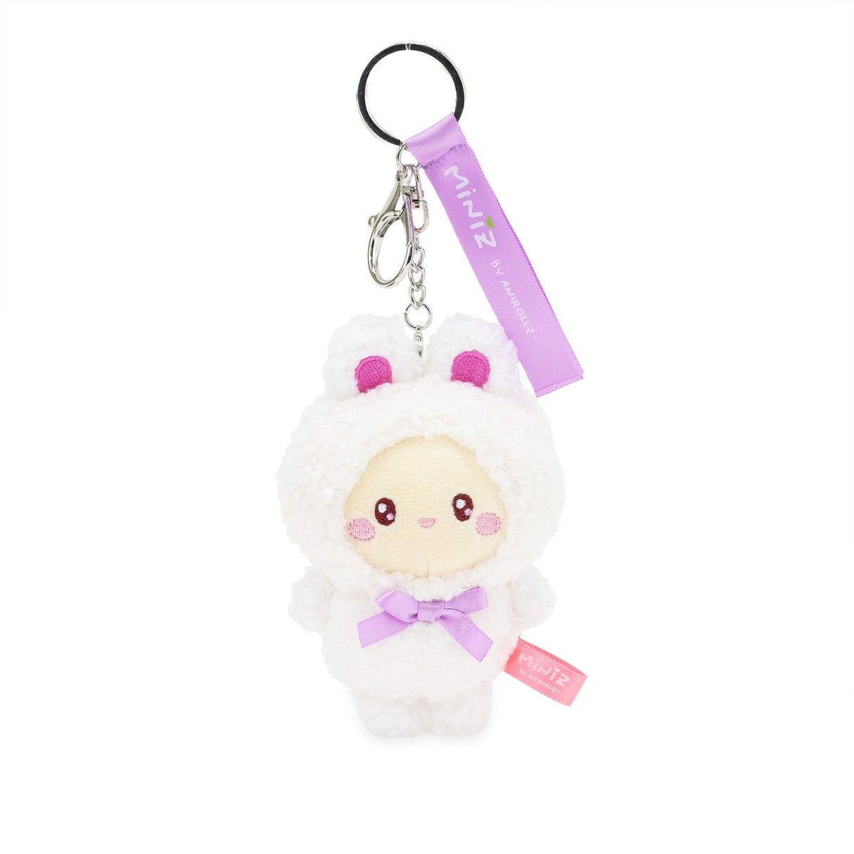 Anirollz Miniz Bunny Costume Bunniroll Plush Charm Keychain