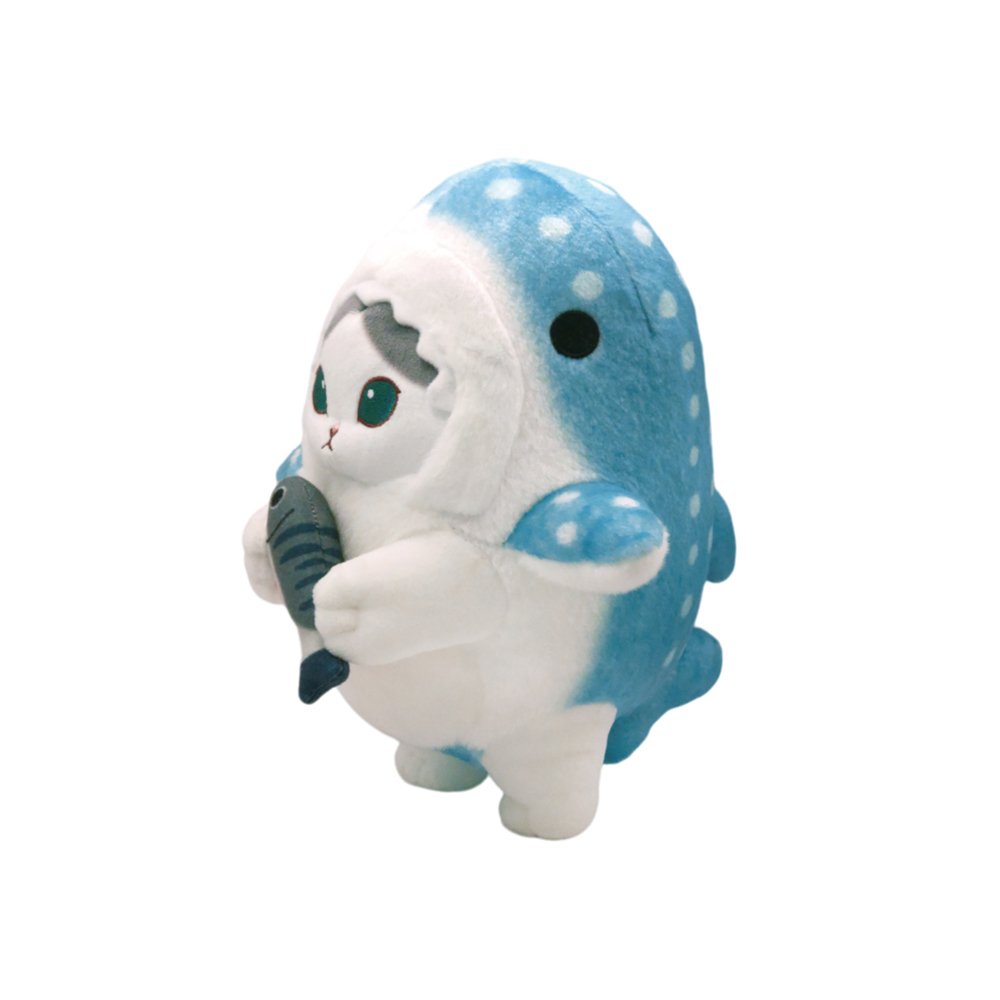 Mofusand Shark Meow Plush :Blue Cat