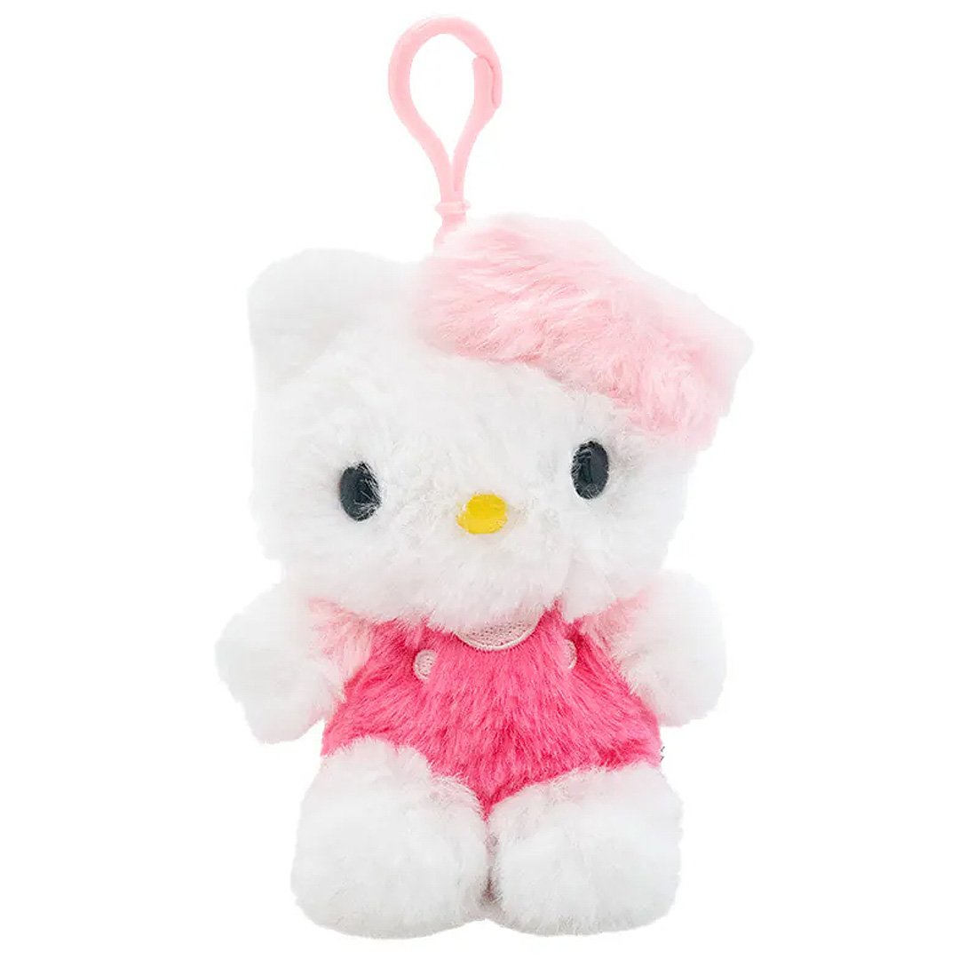 Sanrio Hello Kitty Pale Fur Clip-On Plush Keychain