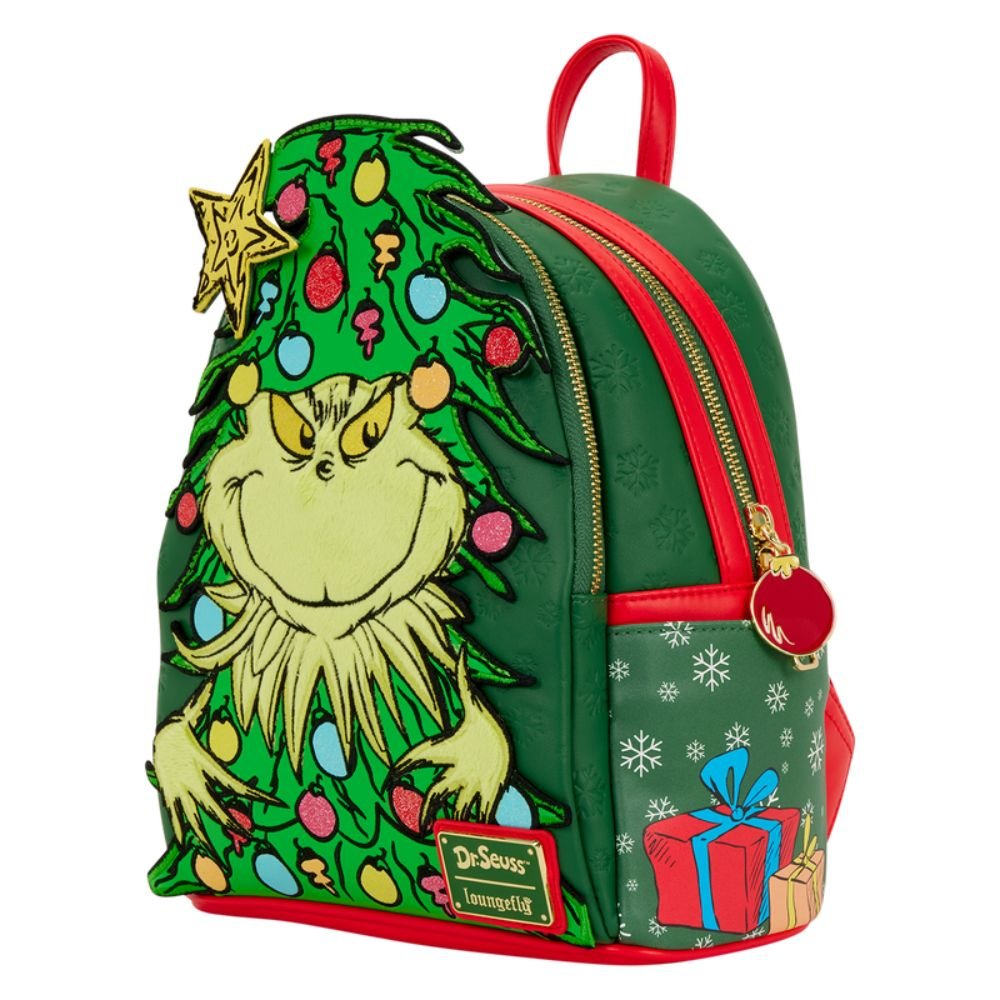 Loungefly x Dr. Seuss How the Grinch Stole Christmas! Tree Light Up Plush Mini Backpack