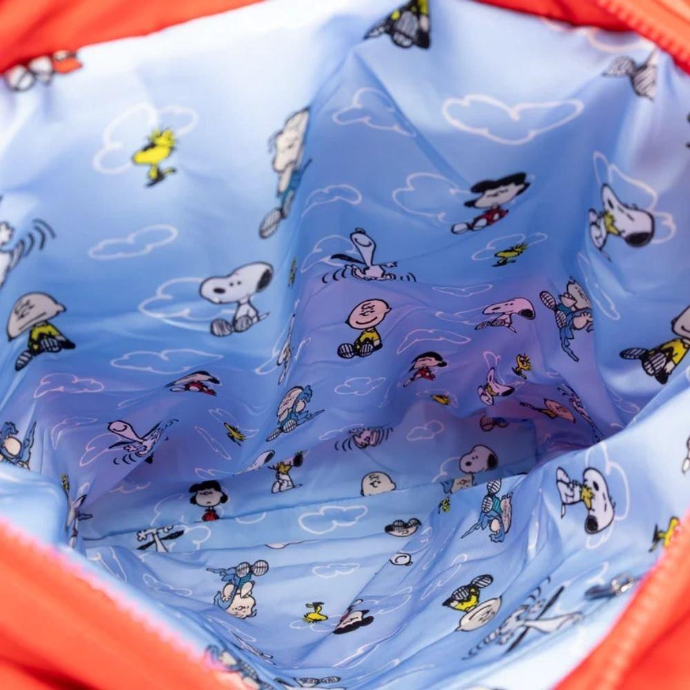 Whatever! Makes You Happy x Peanuts 75th Anniversary Snoopy House Padded Nylon Tote Bag