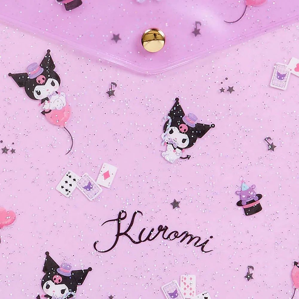 Sanrio Kuromi PVC Glitter Flat Pouch