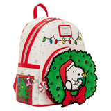 Loungefly x Peanuts Snoopy & Woodstock Holiday Plush Wreath Mini Backpack