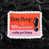 Whatever! Makes You Happy x Betty Boop Quilted Heart Trinket Backpack w/ Acrylic Charms
