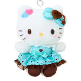 Sanrio Hello Kitty Mascot Clip-On Plush Keychain : Chocolate Mint