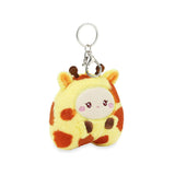 Anirollz Miniz Giraffe Bunniroll Plush Charm Keychain