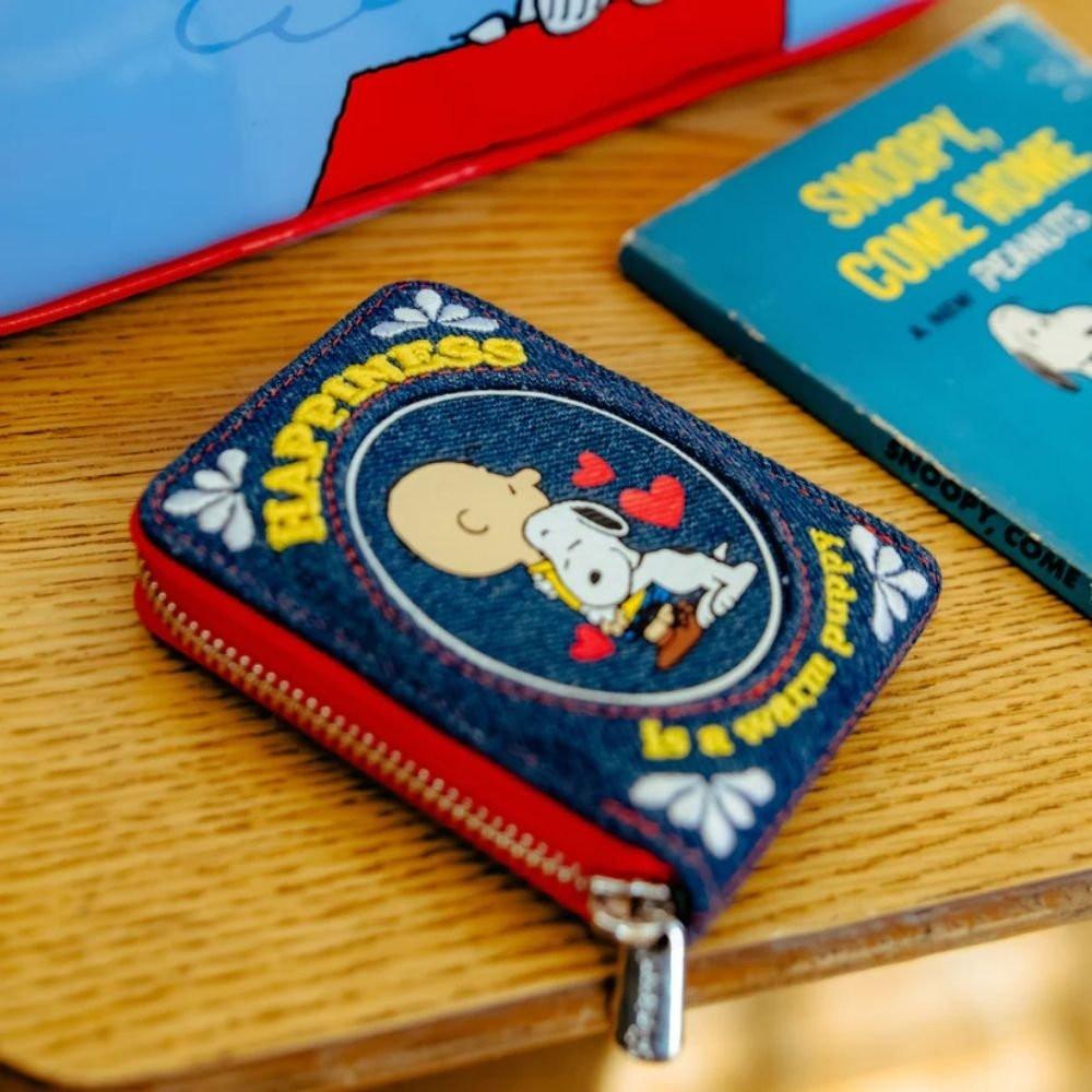 Whatever! Makes You Happy x Peanuts 75th Anniversary “Happiness Is a Warm Puppy” Denim Accordion Wallet