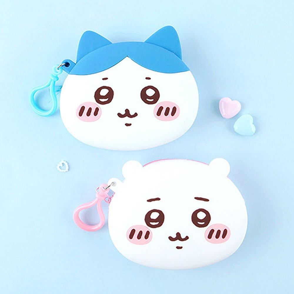 ちい Chiikawa and Hachiware Silicon Pouch Keychain – Hello Discount Store
