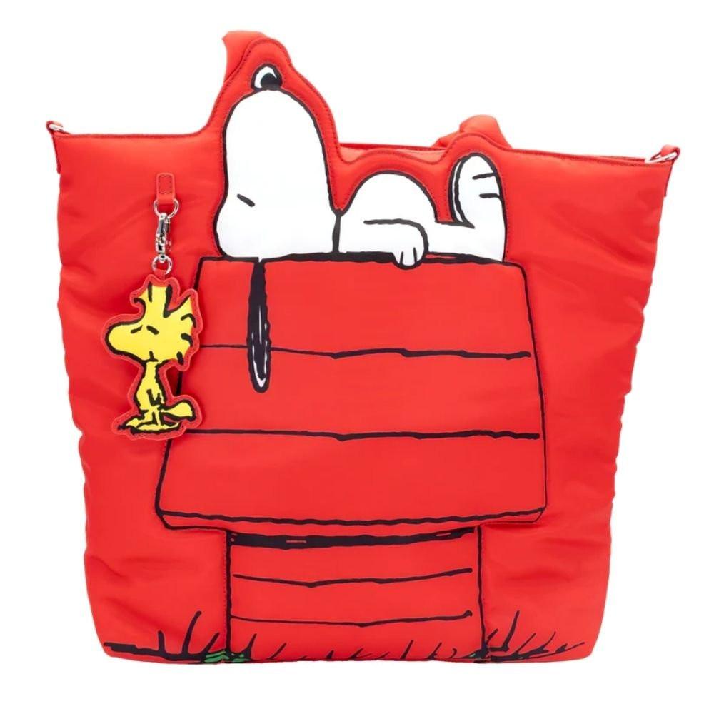 Whatever! Makes You Happy x Peanuts 75th Anniversary Snoopy House Padded Nylon Tote Bag