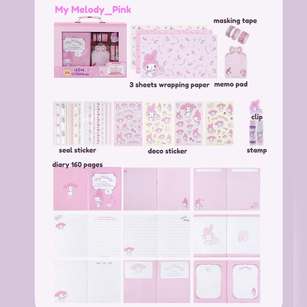 Sanrio My Melody Diary & Sticker Bag Gift Set – Hello Discount Store