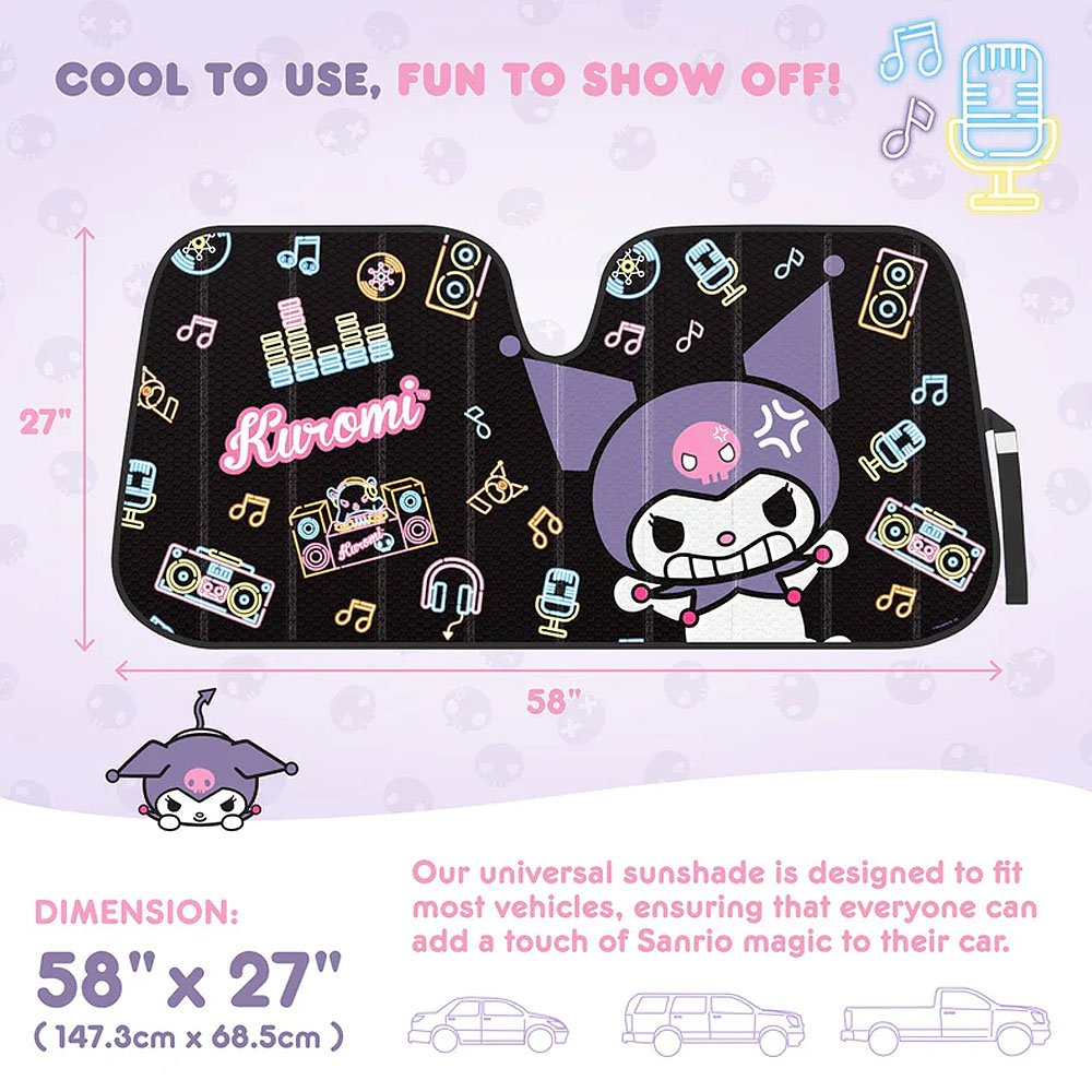 Sanrio Kuromi Car Sunshade