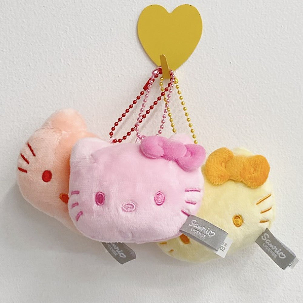 Sanrio Hello Kitty Color Face Plush Keychain