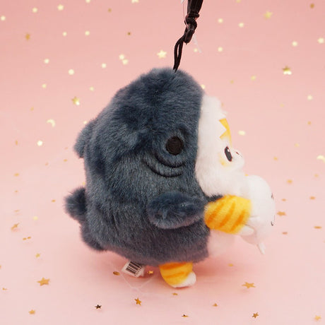 Shark cat plush, Mofusand Cat Plush, Mofusand cat plush keychain ,Mofusand shark cat plush, cat stuffed animal 