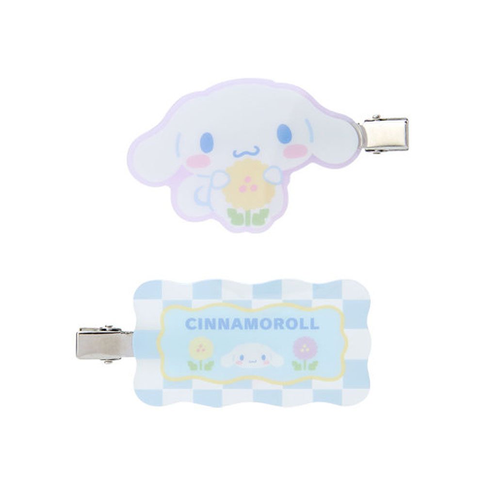 Sanrio Cinnamoroll Hair Clip Set :Pastel Check