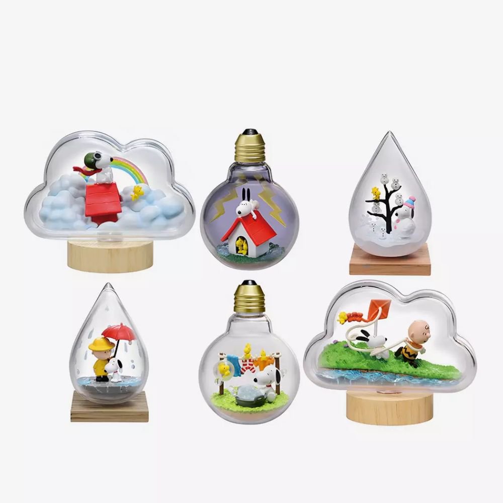 Re-Ment Peanuts Snoopy Weather Terrarium Figure Blind Box