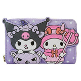 Loungefly x Sanrio Kuromi & My Melody Glow Zip Around Wallet