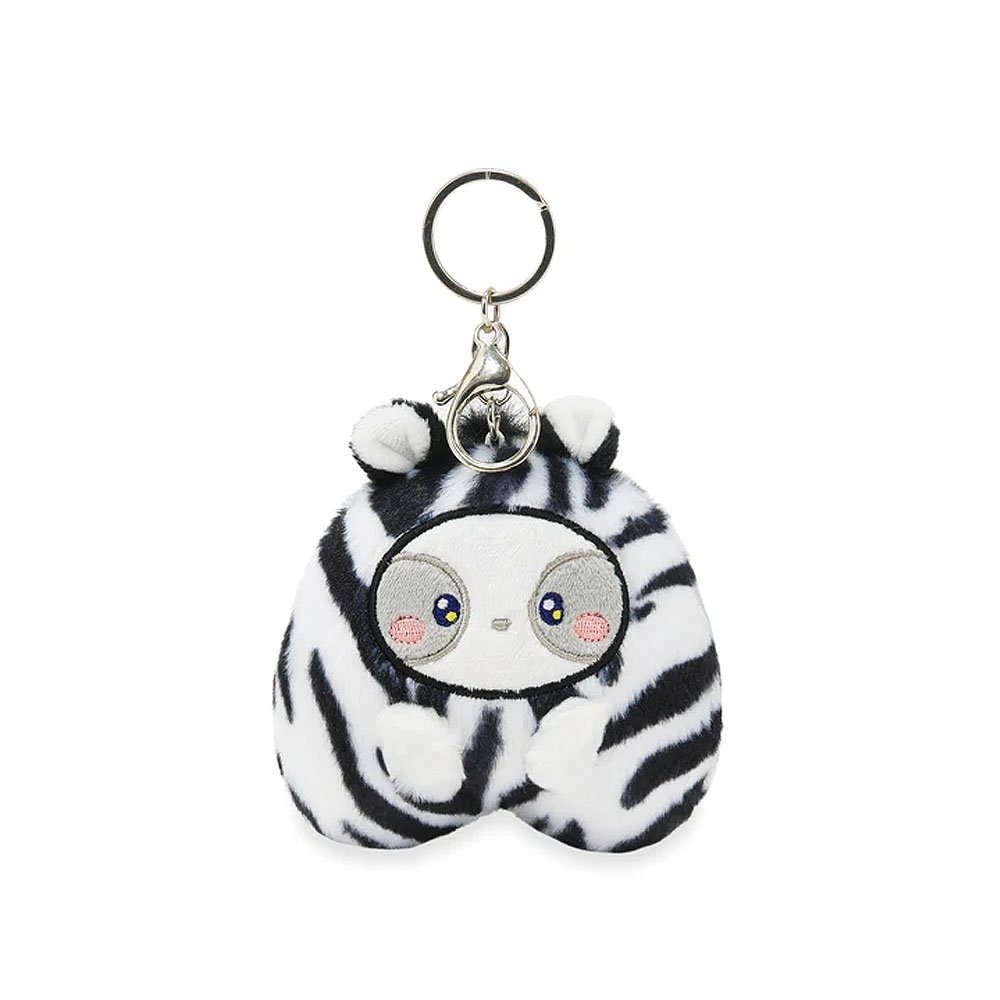 Anirollz Miniz Zebra Pandaroll Plush Charm Keychain