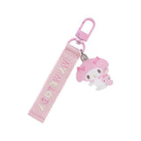 Sanrio My Melody Embroidered Logo Keychain :Retro Series