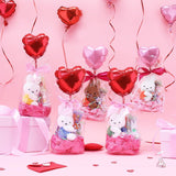 Official Miffy Valentine's Day Premium Gift Set collection. 5 unique Miffy plushie gift bags with red and pink heart balloons, satin ribbons, and premium tissue paper stuffing. Luxury Miffy & Friends holiday gift ideas for girlfriend or aesthetic room decor.