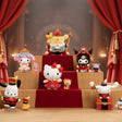 Full collection stage display of Officially Licensed Sanrio Characters The Nutcracker Series Figures Blind Box, perfect Christmas gift and holiday stocking stuffer featuring Hello Kitty, Kuromi, My Melody, Pompompurin, Cinnamoroll, and Pochacco in festive ballet costumes