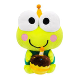 Officially licensed Sanrio Cute Friends featuring Keroppi wearing a party hat, holding a cake