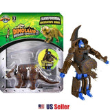 Dinosaur Transforming Robot Toy : Triceratops