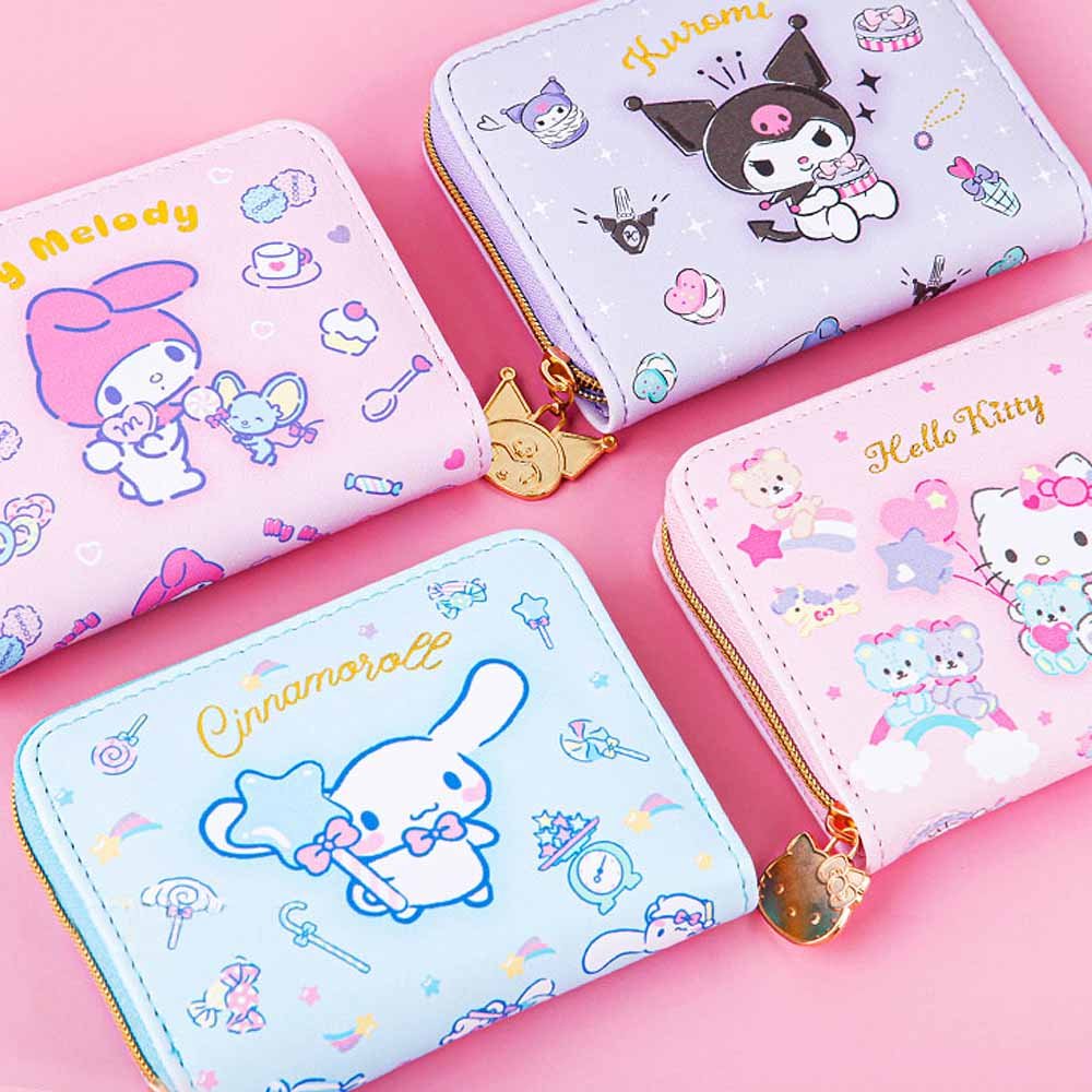 Hello Kitty Wallet Gold Zipper Charm