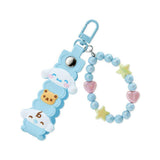 Cinnamoroll Smile Face Beaded Keychain