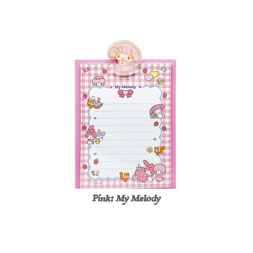 Sanrio Characters Mini Clip Board With Memo Pad