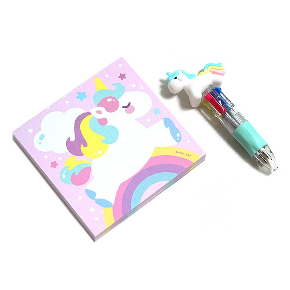 Unicorn Friends Memo Pad Mini Pen Set