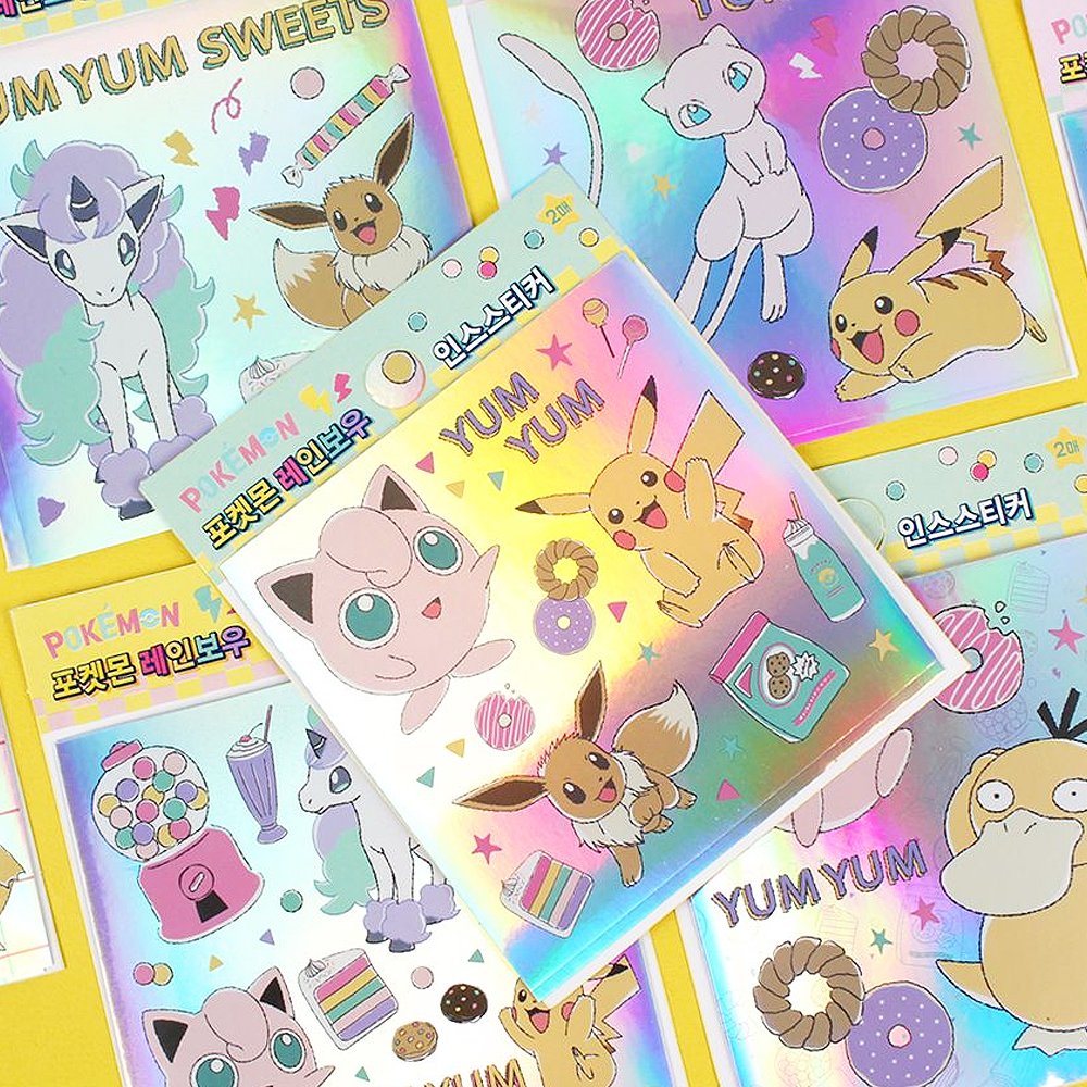 Pokemon Deco Sticker Sheets : Rainbow