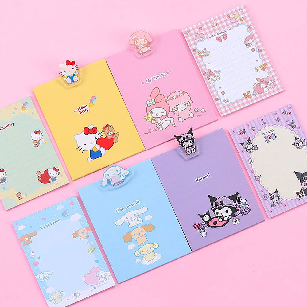 Sanrio Characters Mini Clip Board With Memo Pad