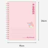 Sanrio Characters 4 Index Notebook