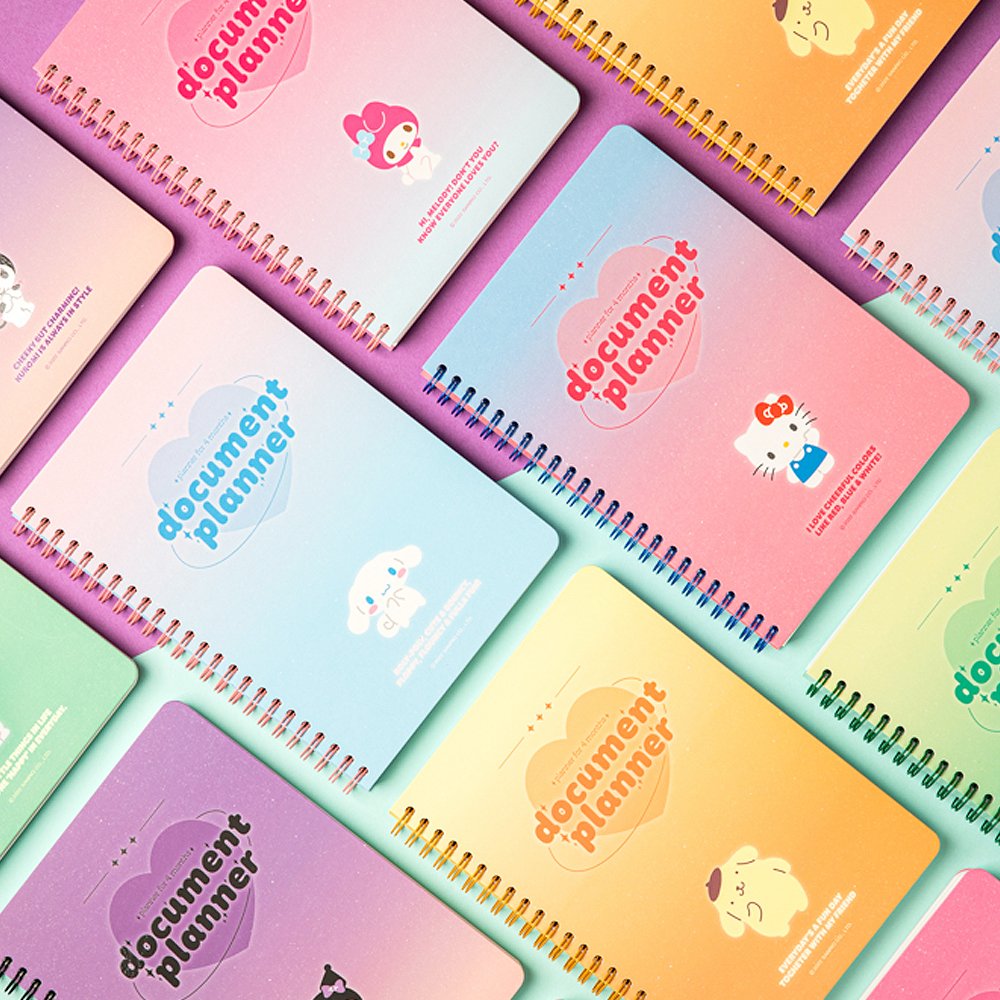 Sanrio Characters 4-Months Study Planner Set : Cutie