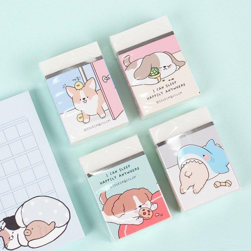 [4-in-1] Sleeping Dog Eraser Set