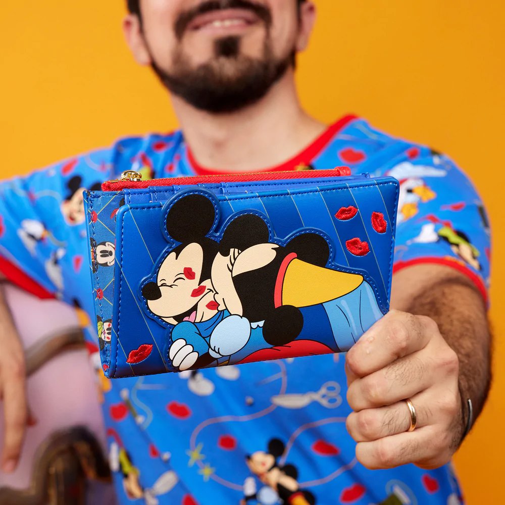 Loungefly x Disney Brave Little Tailor Mickey and Minnie Mouse Flap Wallet