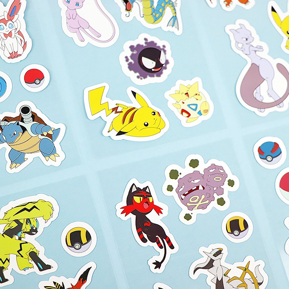 [4-in-1] Pokemon Mini Sticker Set