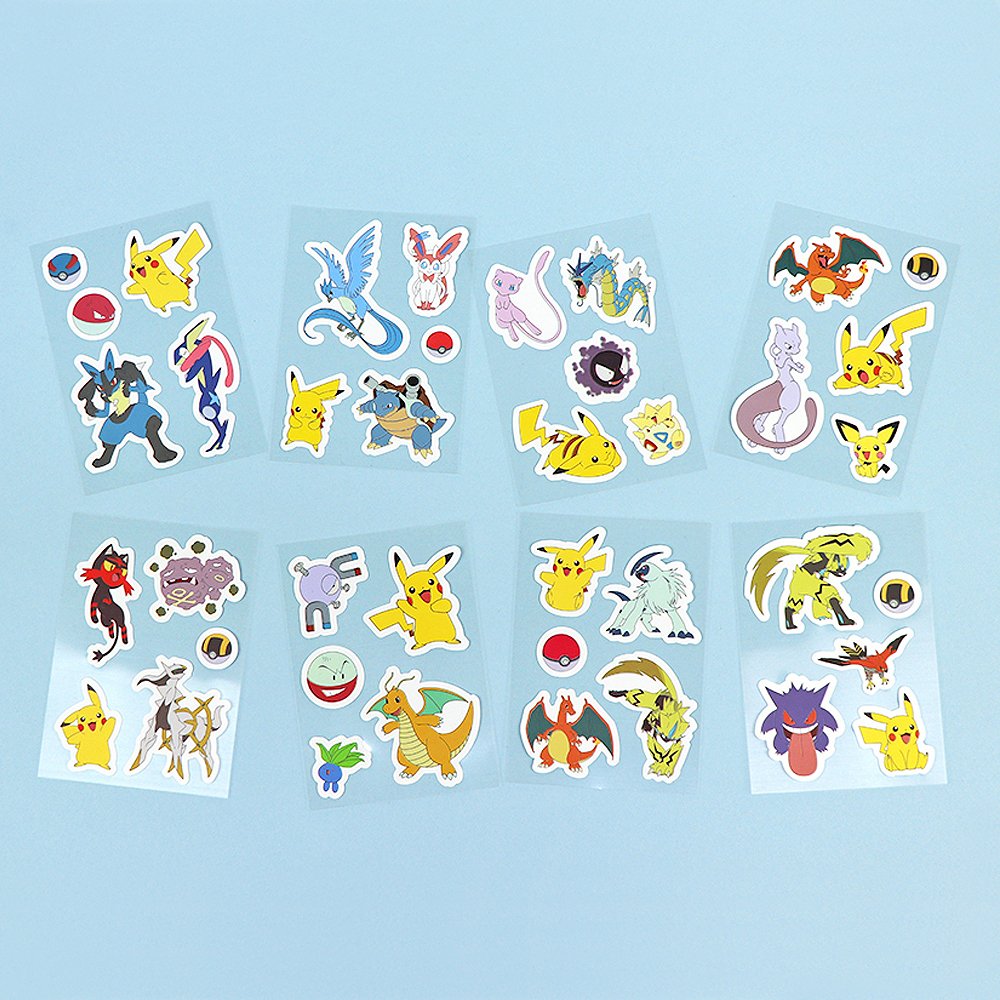 [4-in-1] Pokemon Mini Sticker Set