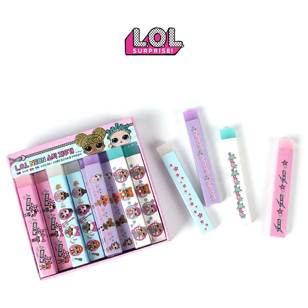 [4-in-1] L.O.L Surprise! Soft Neon Stick Eraser