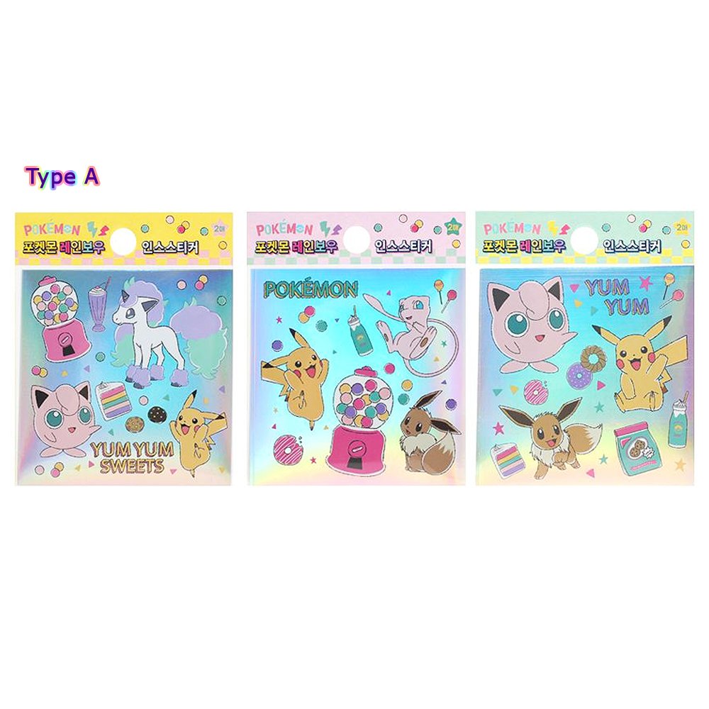 Pokemon Deco Sticker Sheets : Rainbow