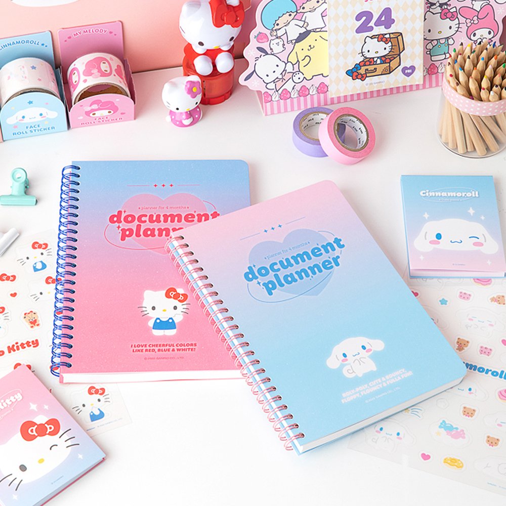 Sanrio Characters 4-Months Study Planner Set : Cutie