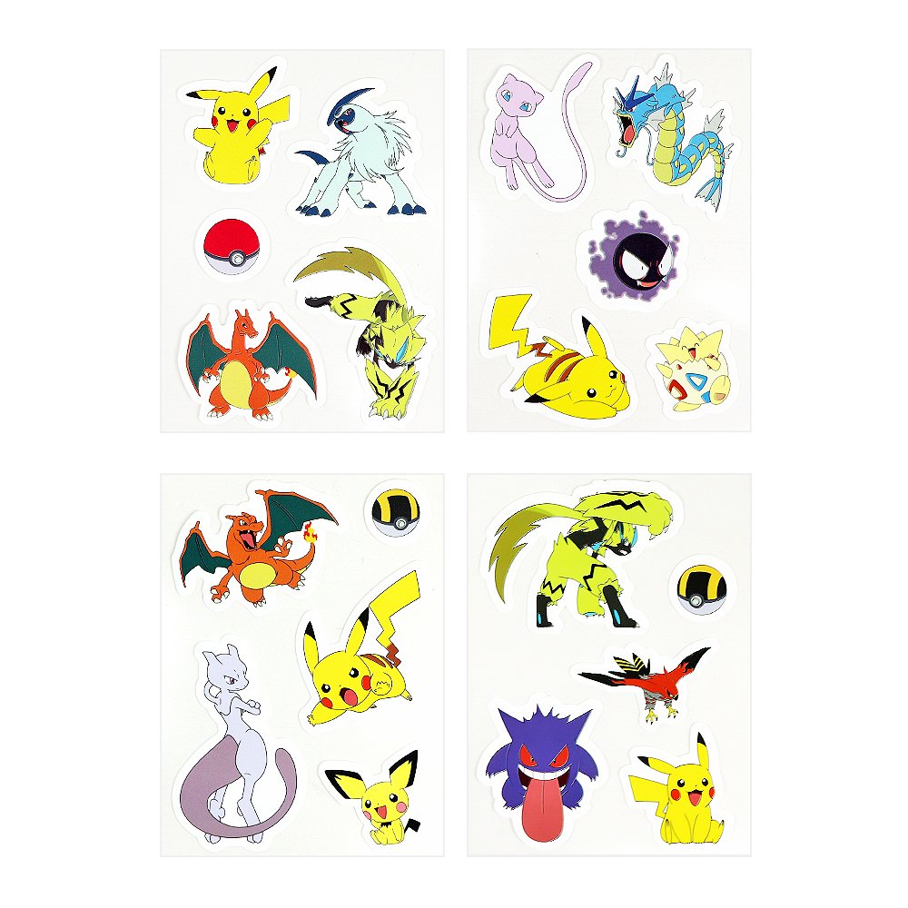 [4-in-1] Pokemon Mini Sticker Set