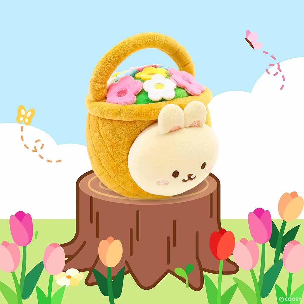 Anirollz Flower Basket Bunniroll 6" Small Outfitz Plush