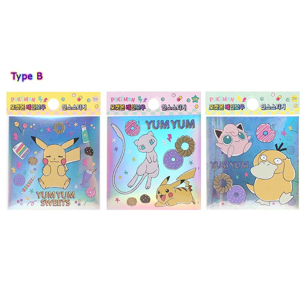 Pokemon Deco Sticker Sheets : Rainbow